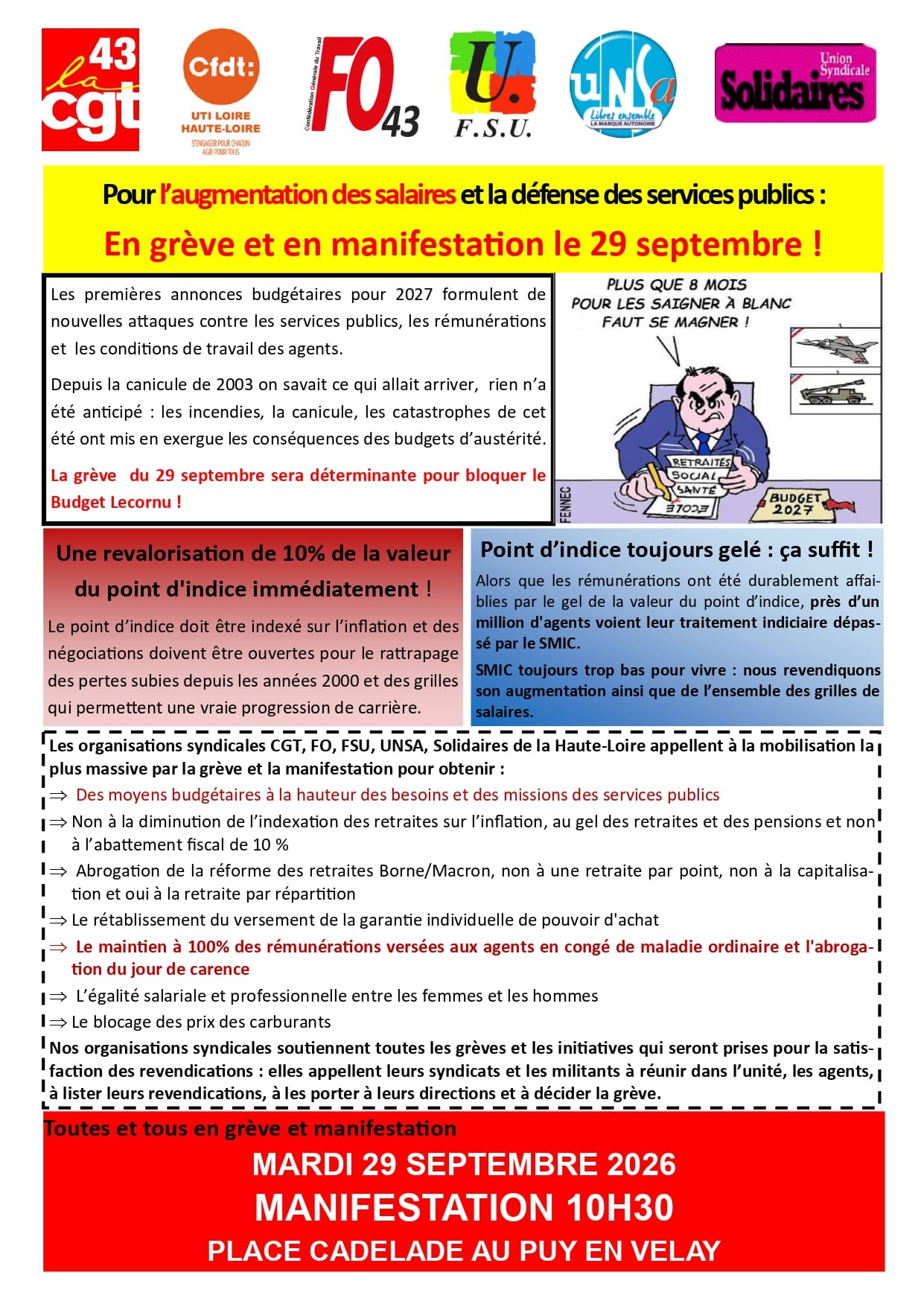 29 septembre intersyndical